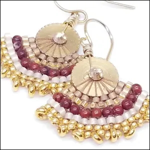Fan Earrings Rich Gold