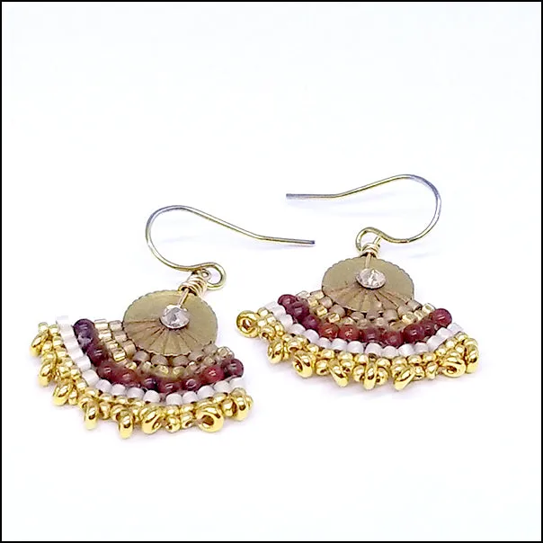 Fan Earrings Rich Gold