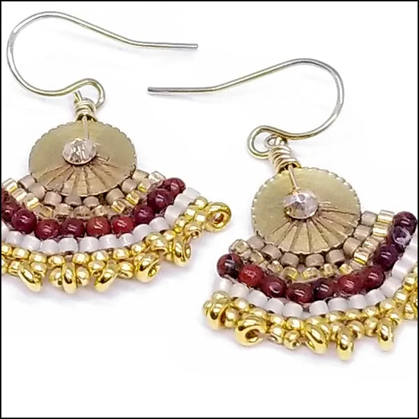 Fan Earrings Rich Gold