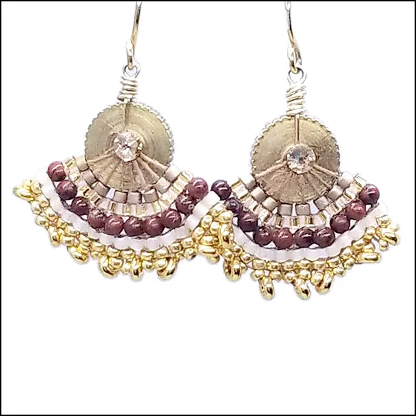 Fan Earrings Rich Gold