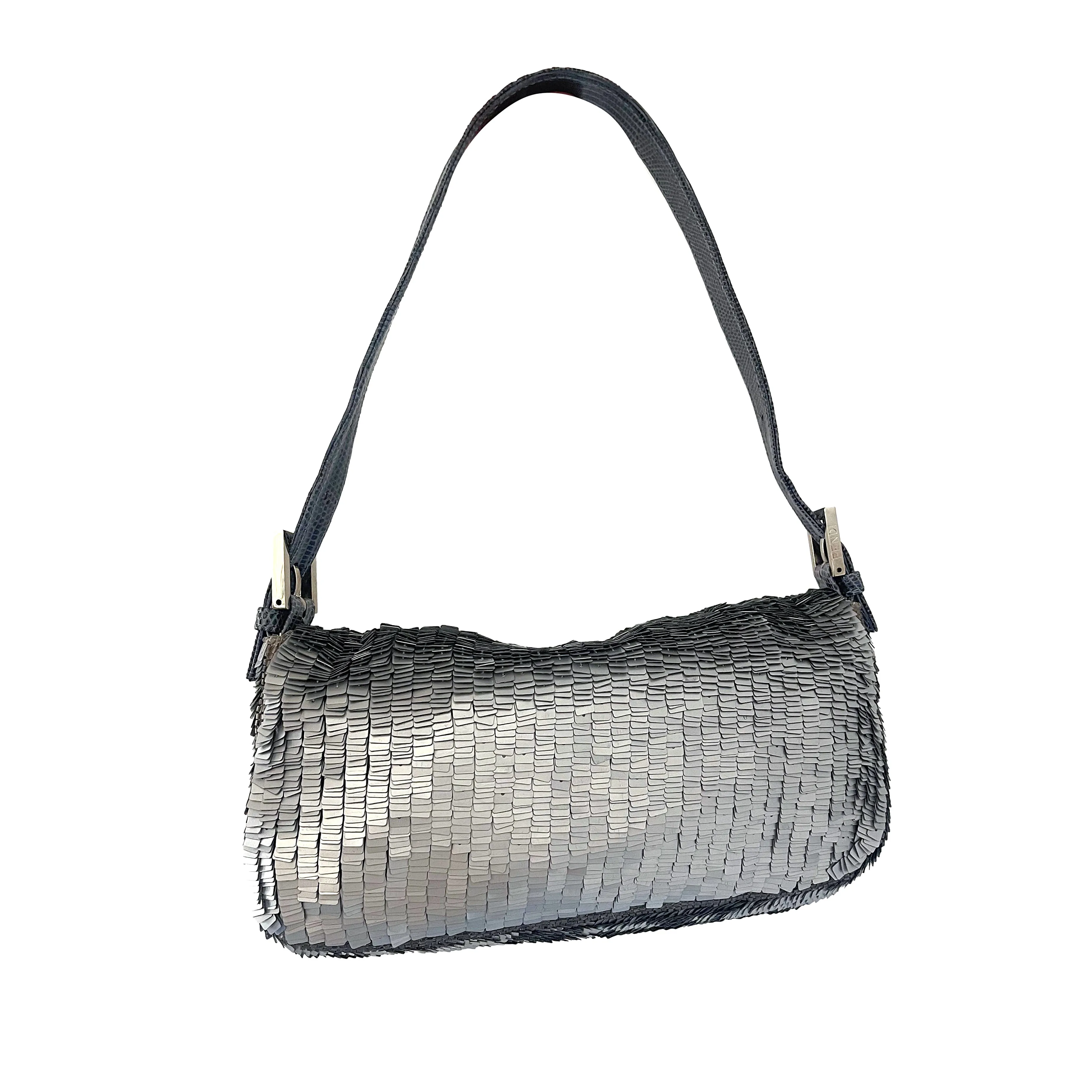Fendi Baby Blue Sequin Baguette Bag