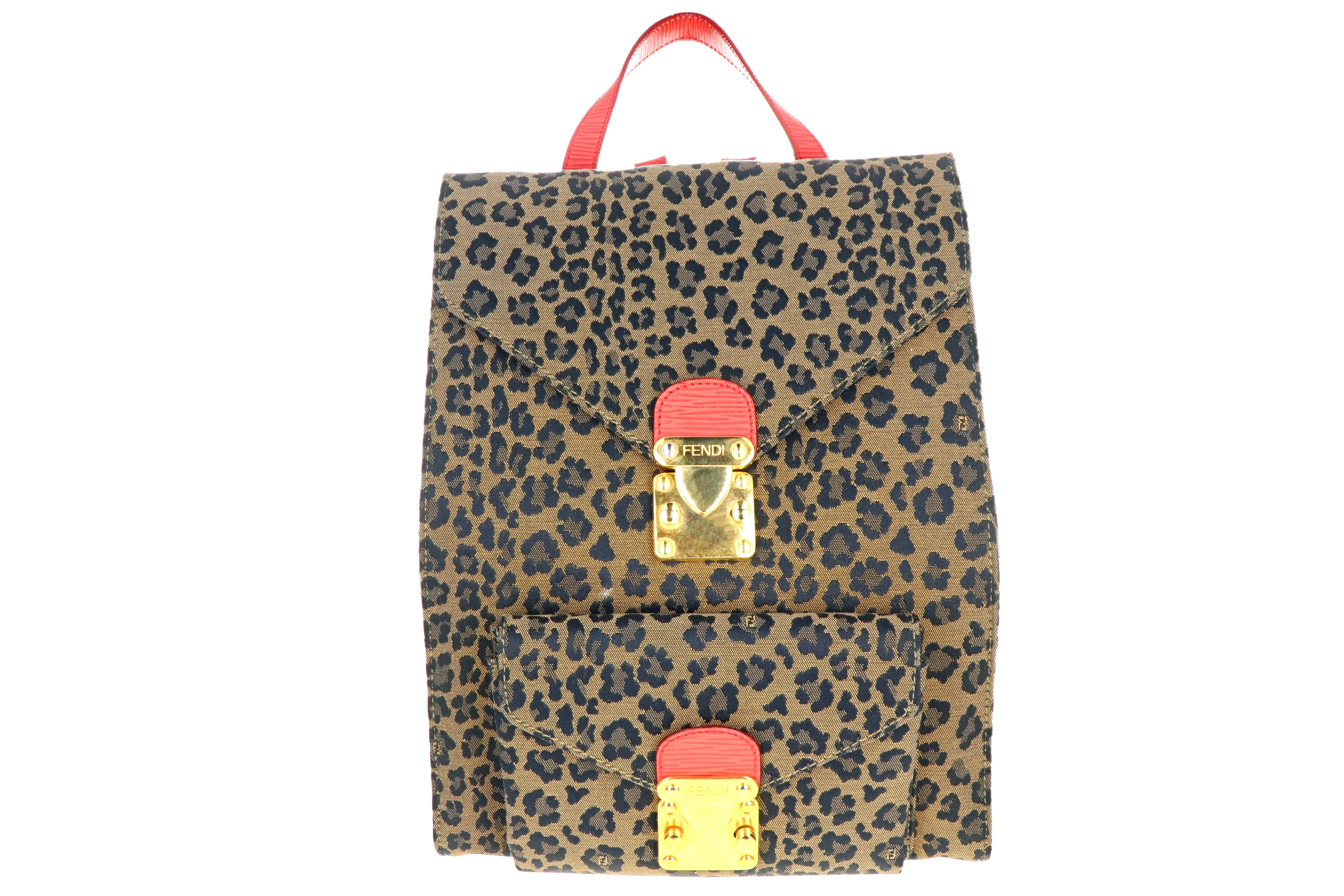 Fendi Leopard Print Backpack