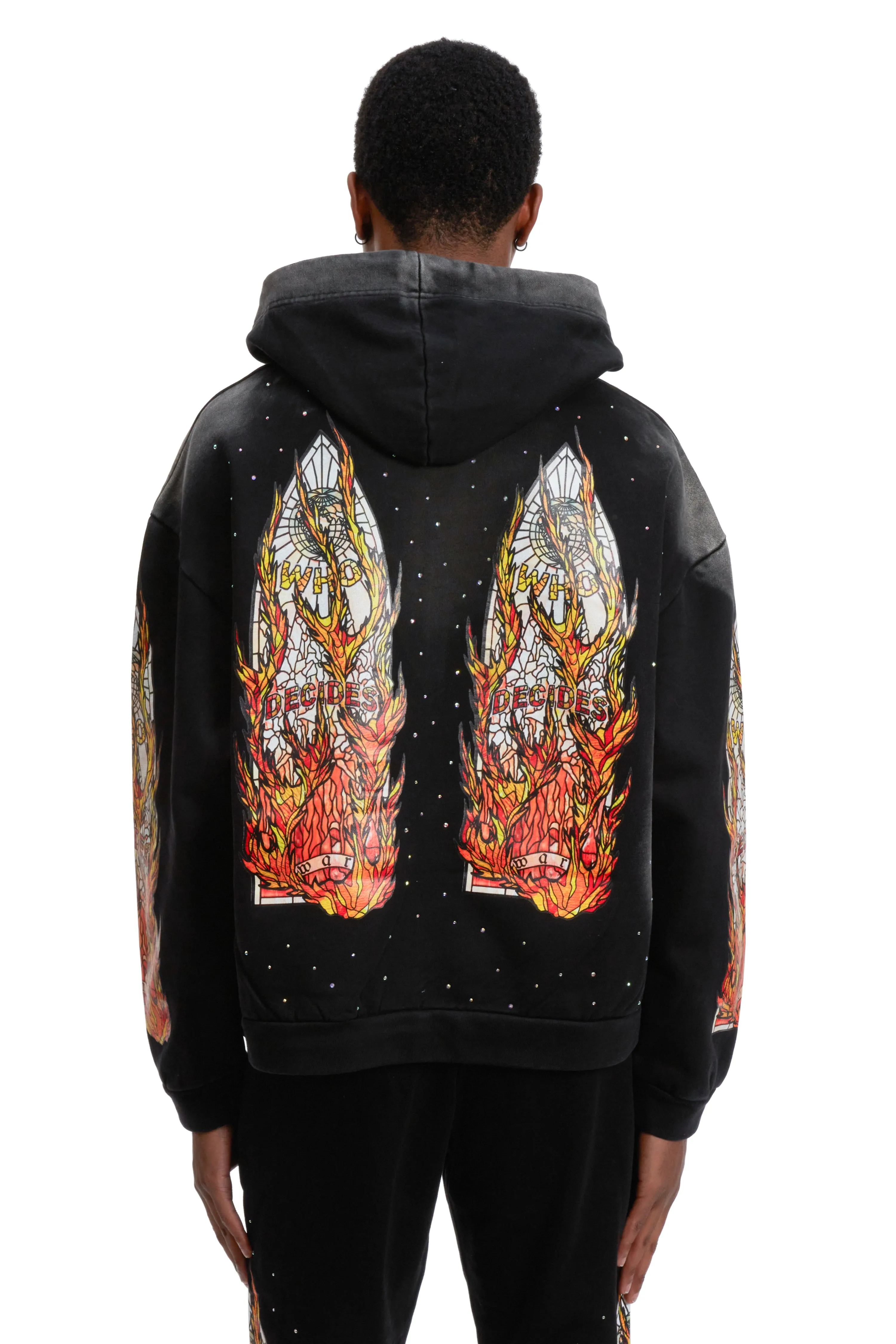 FLAME GLASS HOODED SWEATSHIRT