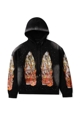 FLAME GLASS HOODED SWEATSHIRT