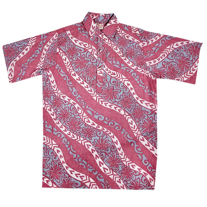 Floral Wave Pullover (Burgundy)