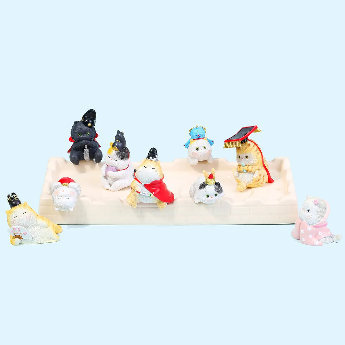 Forbidden City Royal Cat Ming Dynasty Miniature Figurine Series (set of 9)