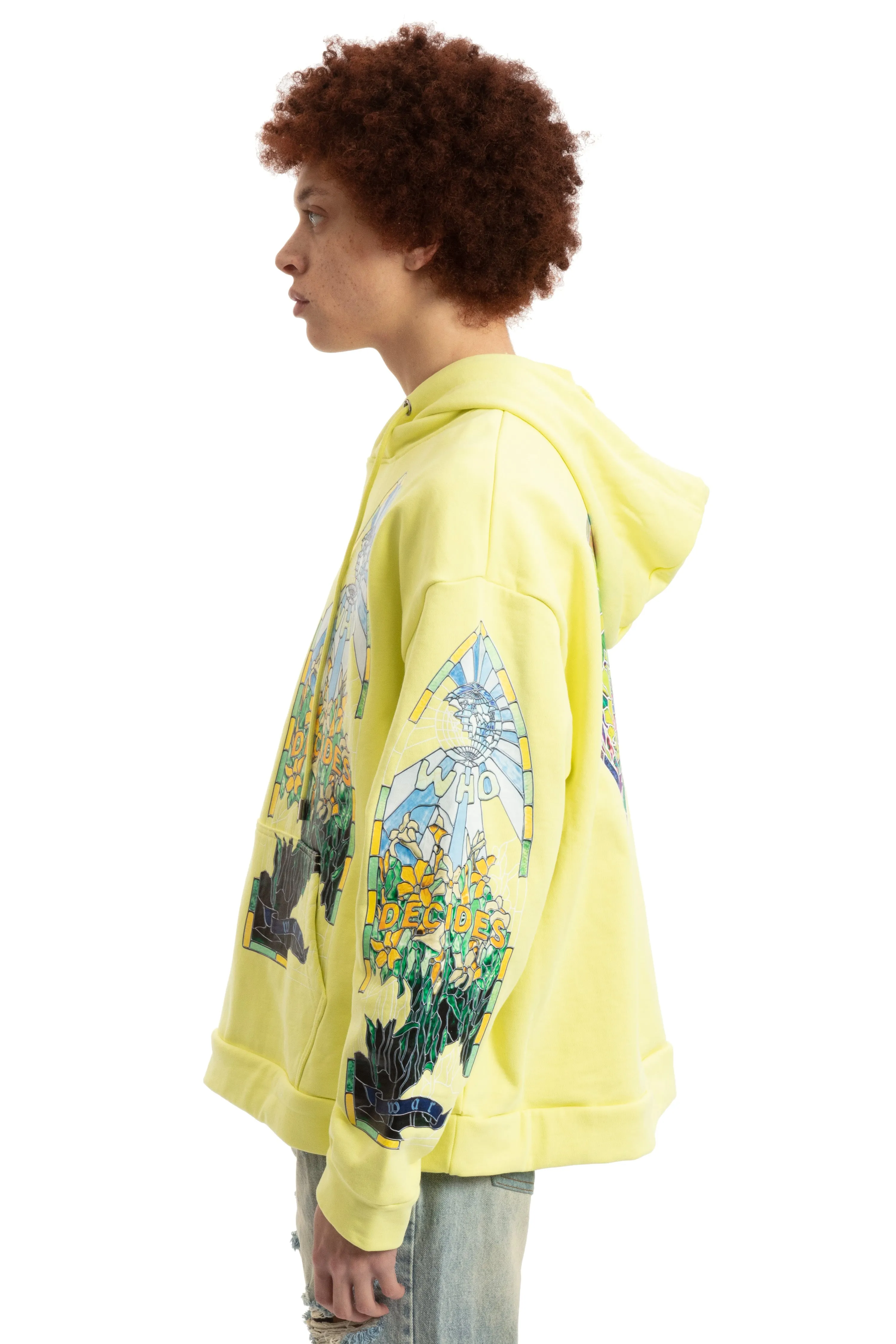 FRAGMENTED HOODED PULLOVER