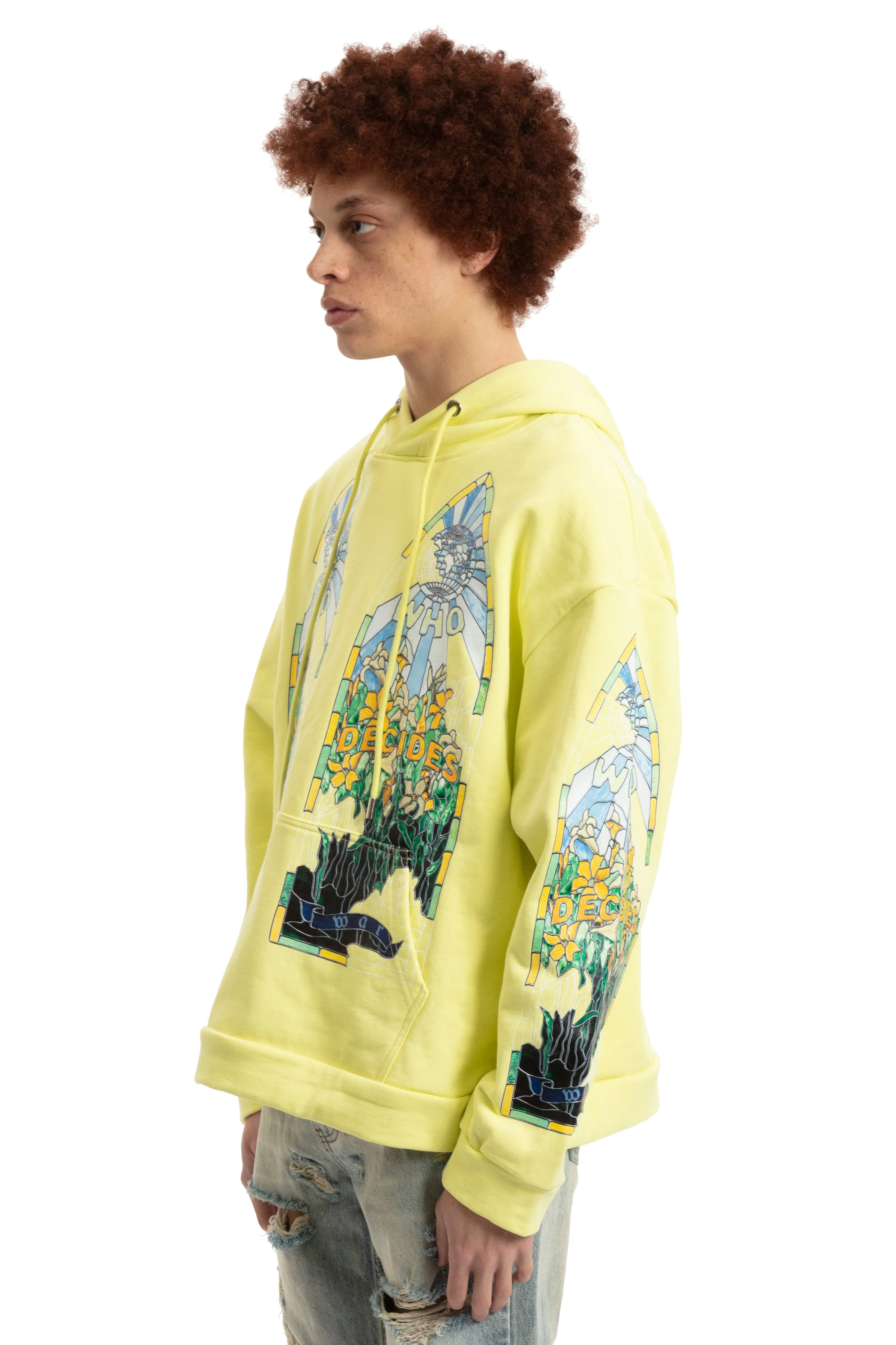 FRAGMENTED HOODED PULLOVER