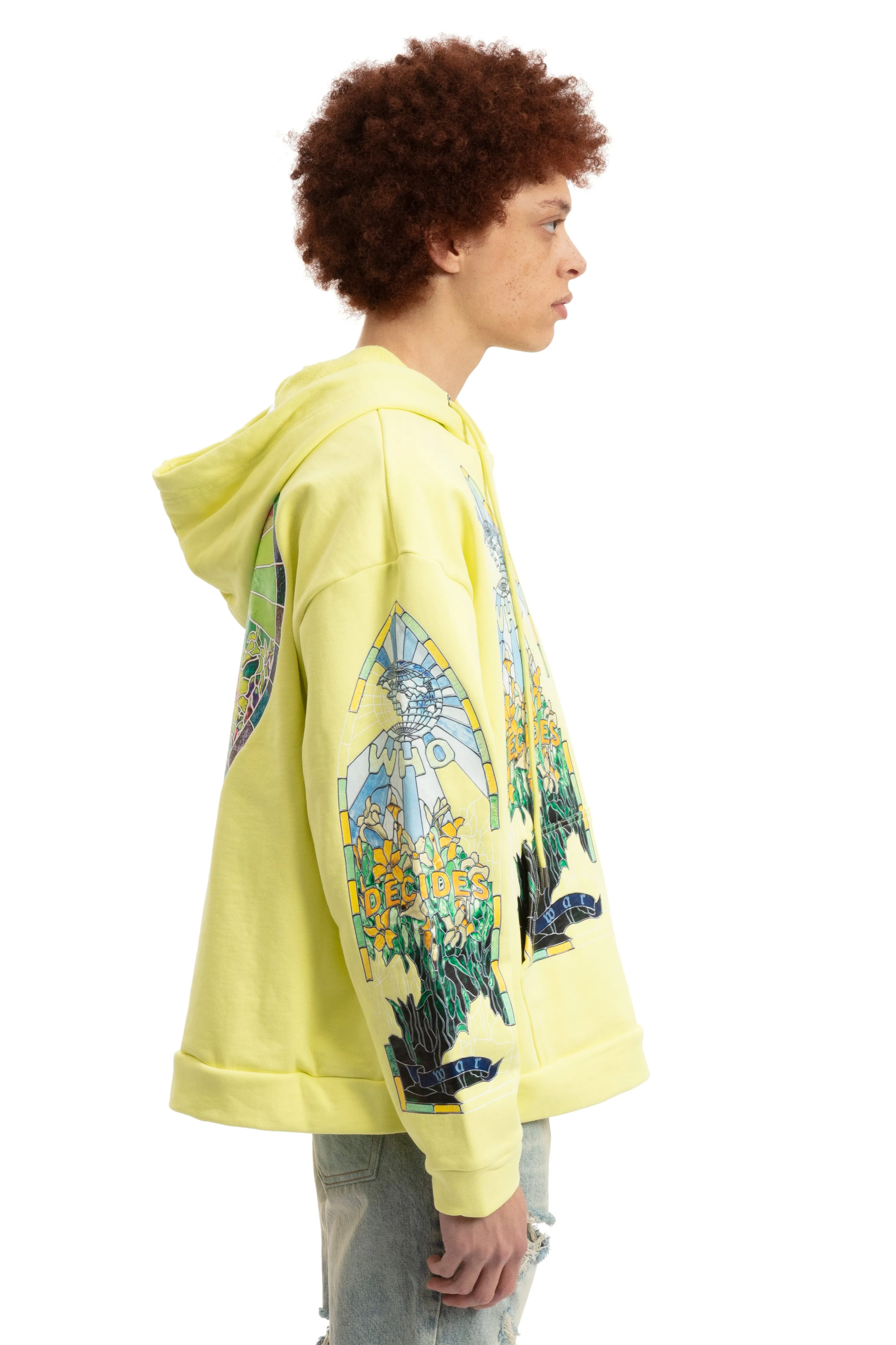 FRAGMENTED HOODED PULLOVER