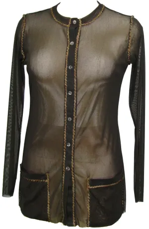 Fudge Boxy Embroidered Cardigan