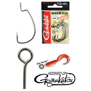 Gamakatsu Worm 330 Bottom Jigging Offset Hooks