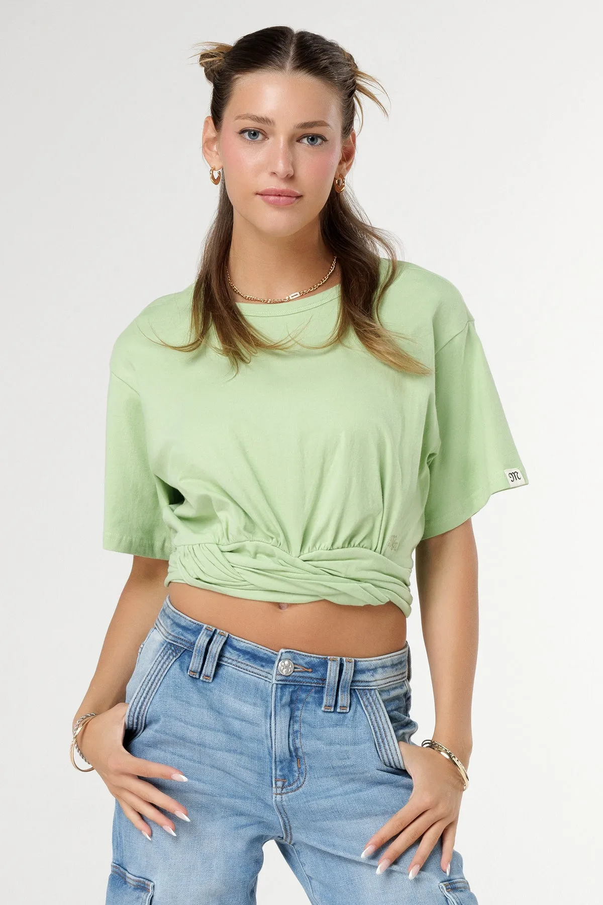 Gathered Boxy Tee