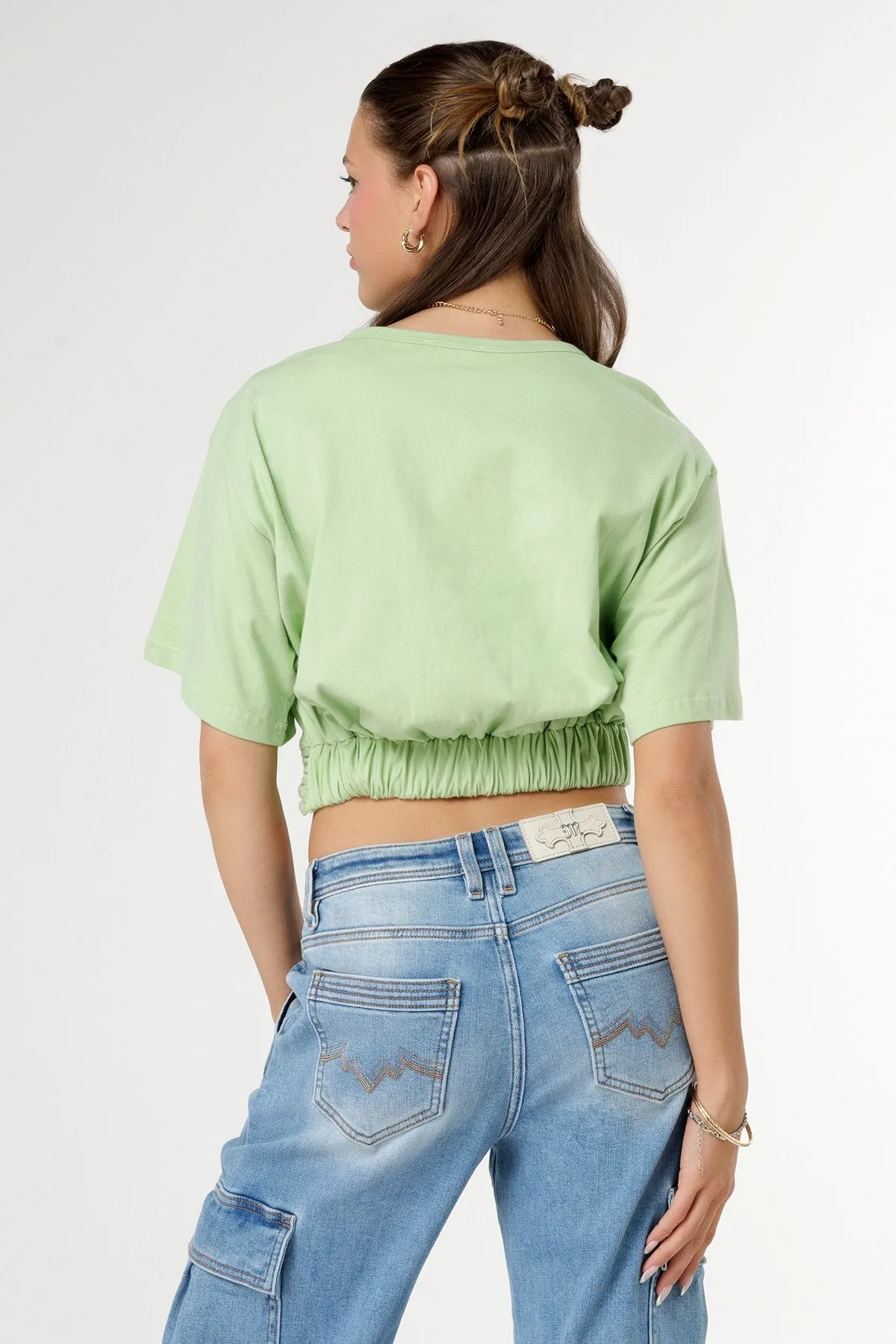 Gathered Boxy Tee