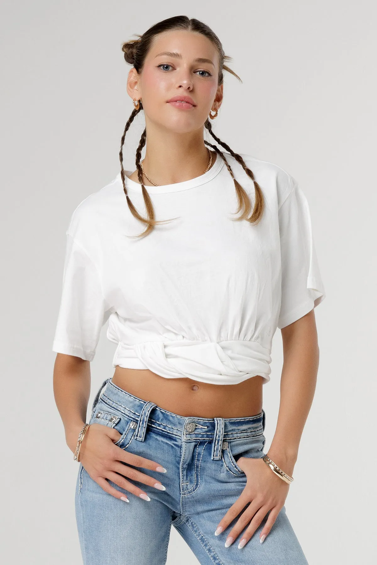 Gathered Boxy Tee