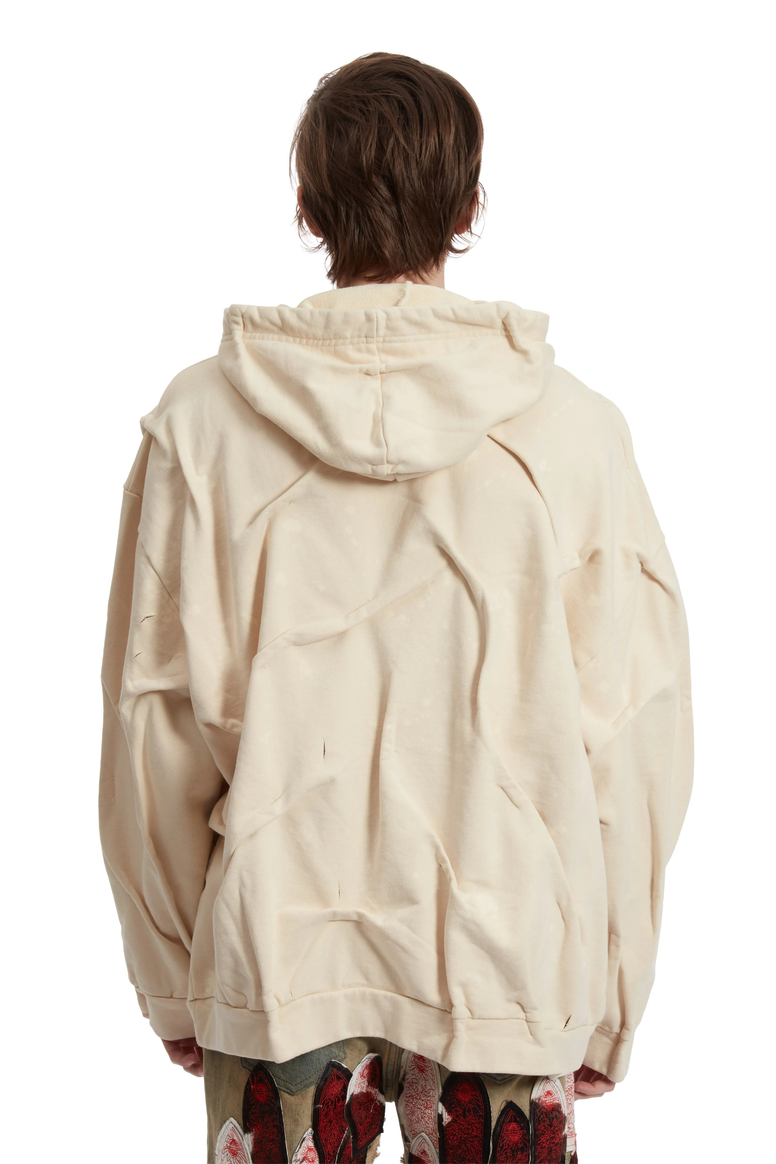 GATHERED EYE HOODED SWEATSHIRT