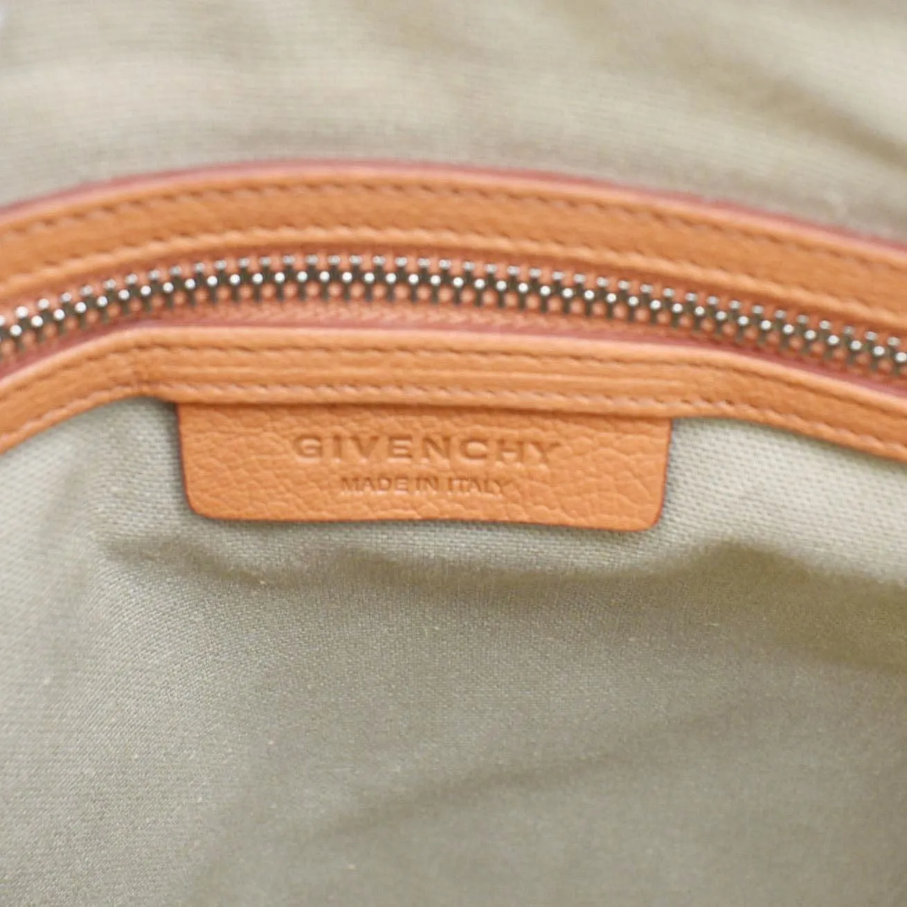 GIVENCHY Antigona Leather Shoulder Bag Orange
