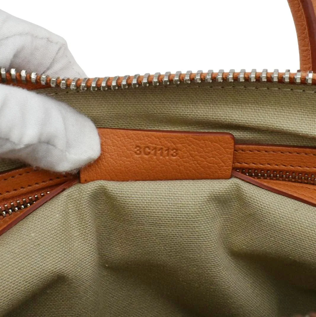 GIVENCHY Antigona Leather Shoulder Bag Orange