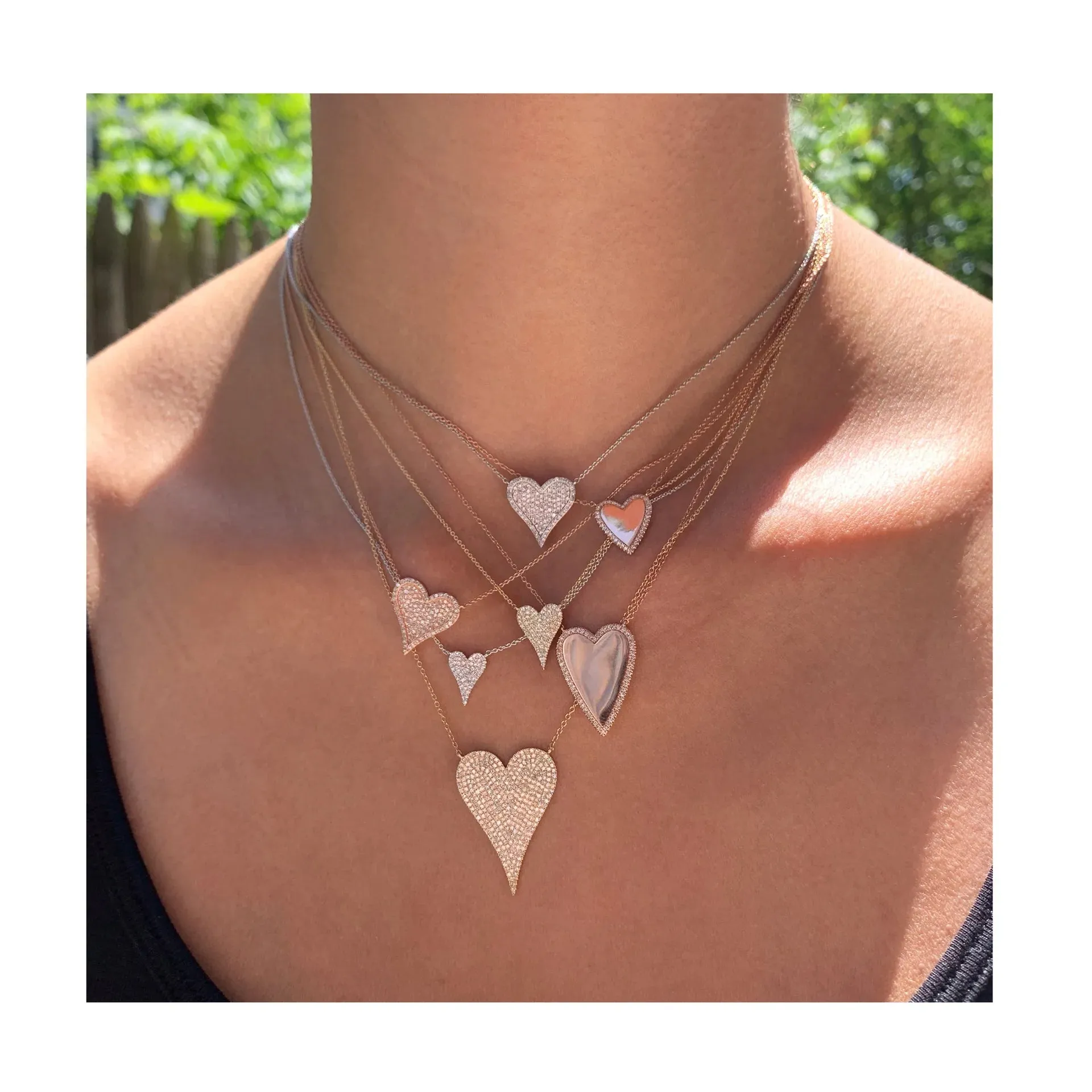 Gold & Diamond Heart Necklace