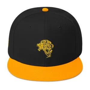 Gold Lion Snapback Hat