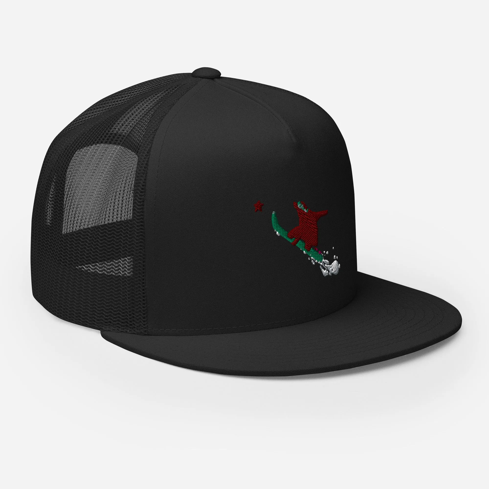 Goldie the Grizzly Boarding Trucker Cap