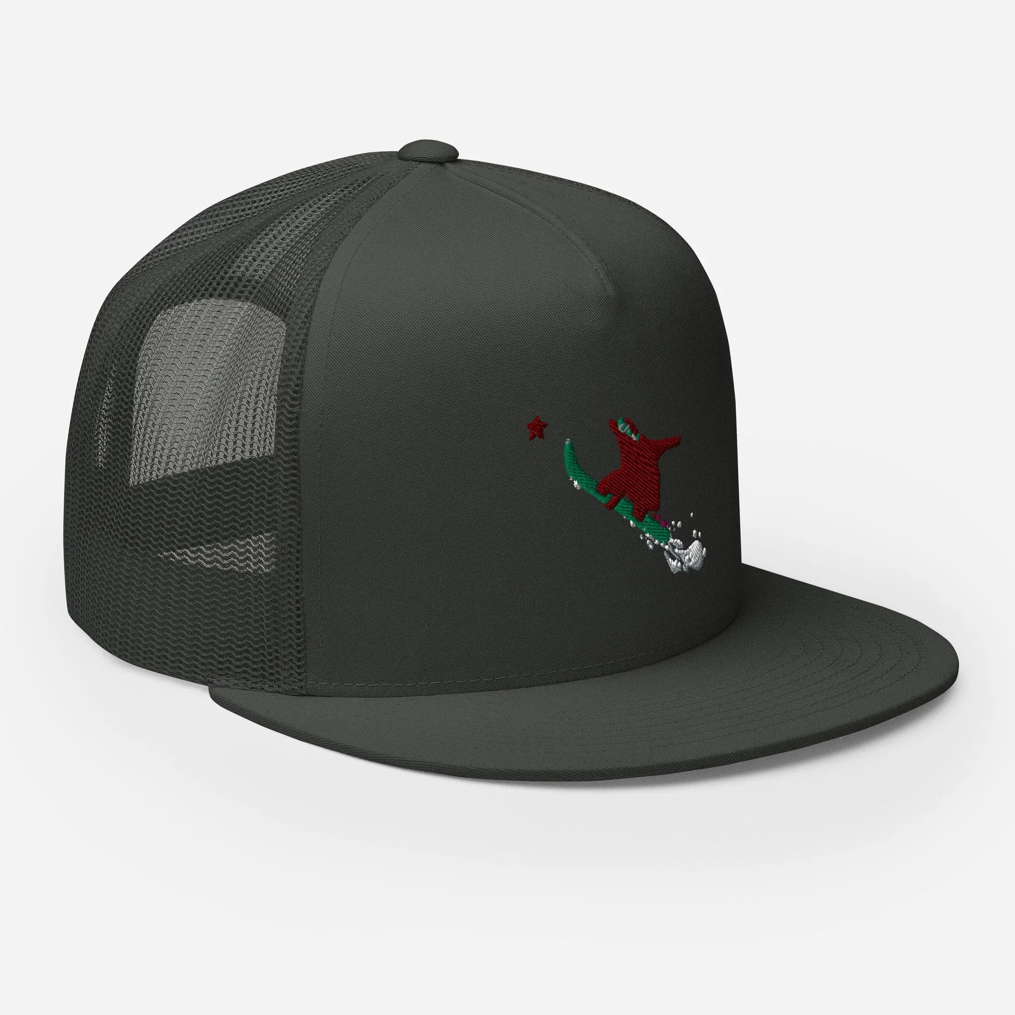 Goldie the Grizzly Boarding Trucker Cap