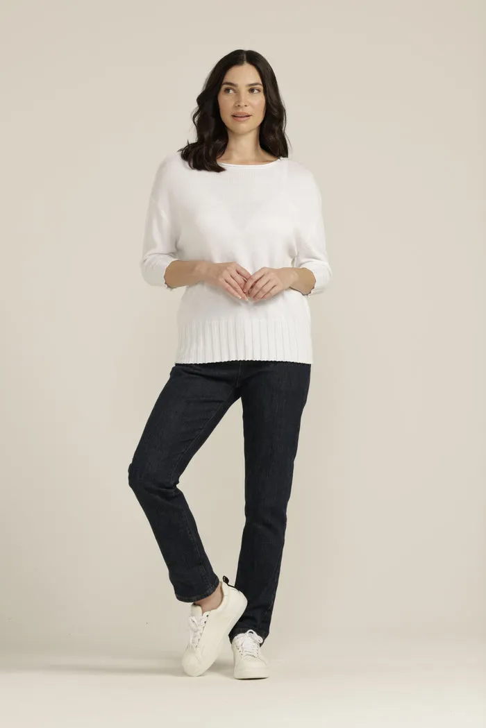 Goondiwindi Cotton 3/4 Sleeve Boxy Jumper - 4 Colours