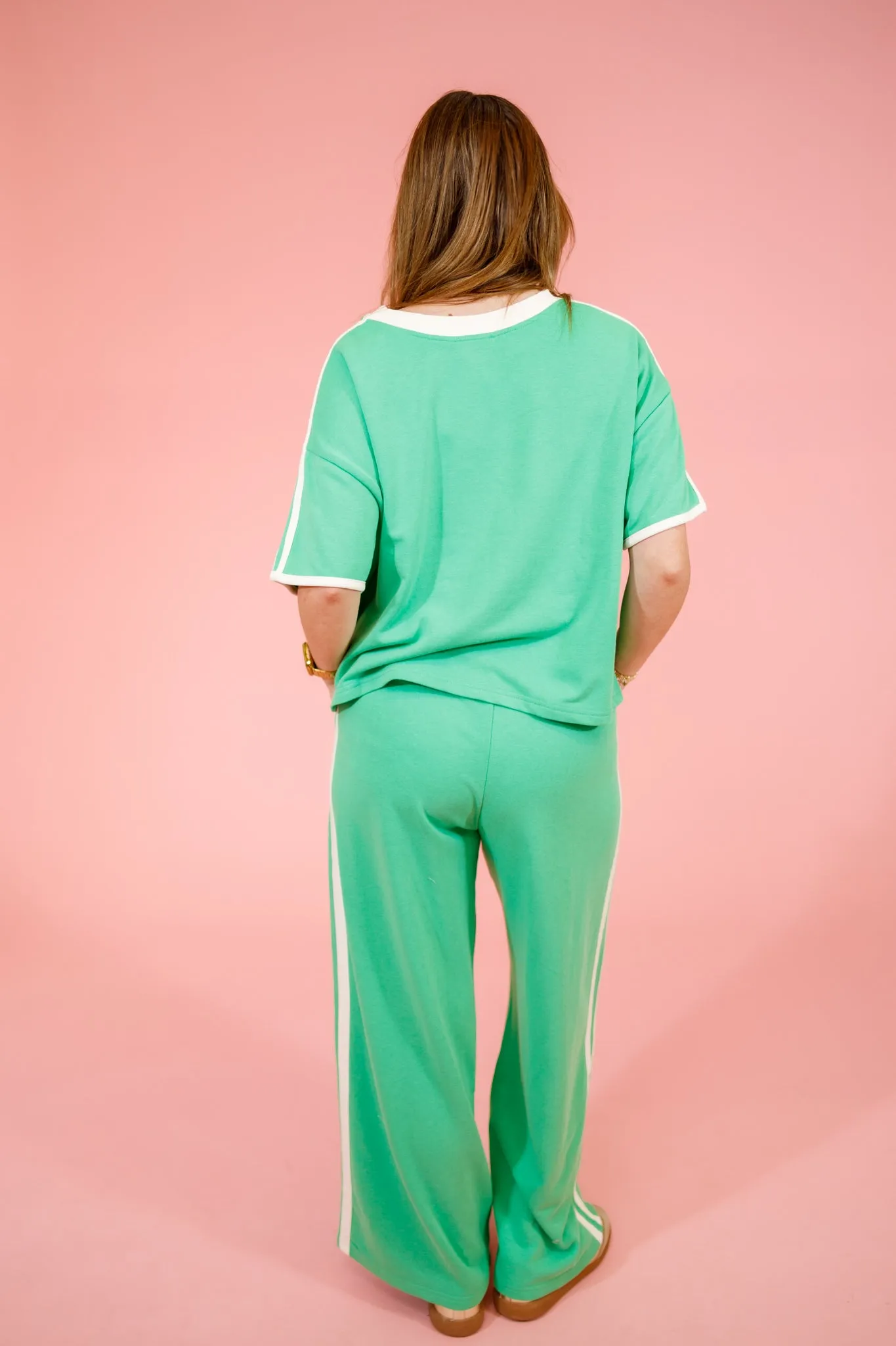Green with Cream Trim Boxy Set