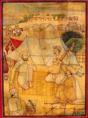 Group of Musicians - Miniature Painting