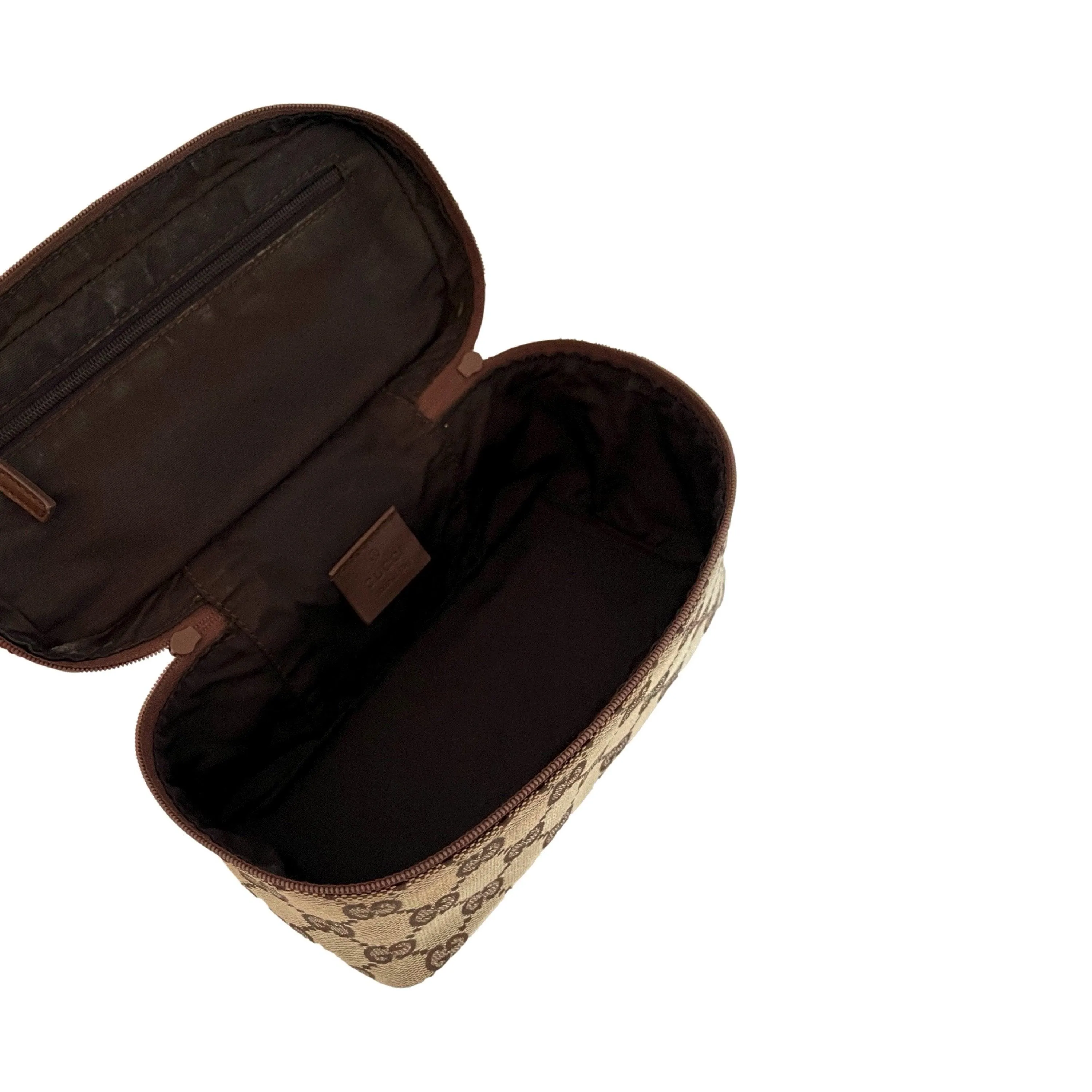 Gucci Brown Monogram Mini Vanity Bag