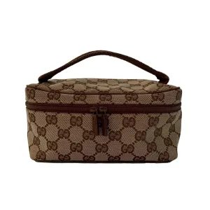 Gucci Brown Monogram Mini Vanity Bag