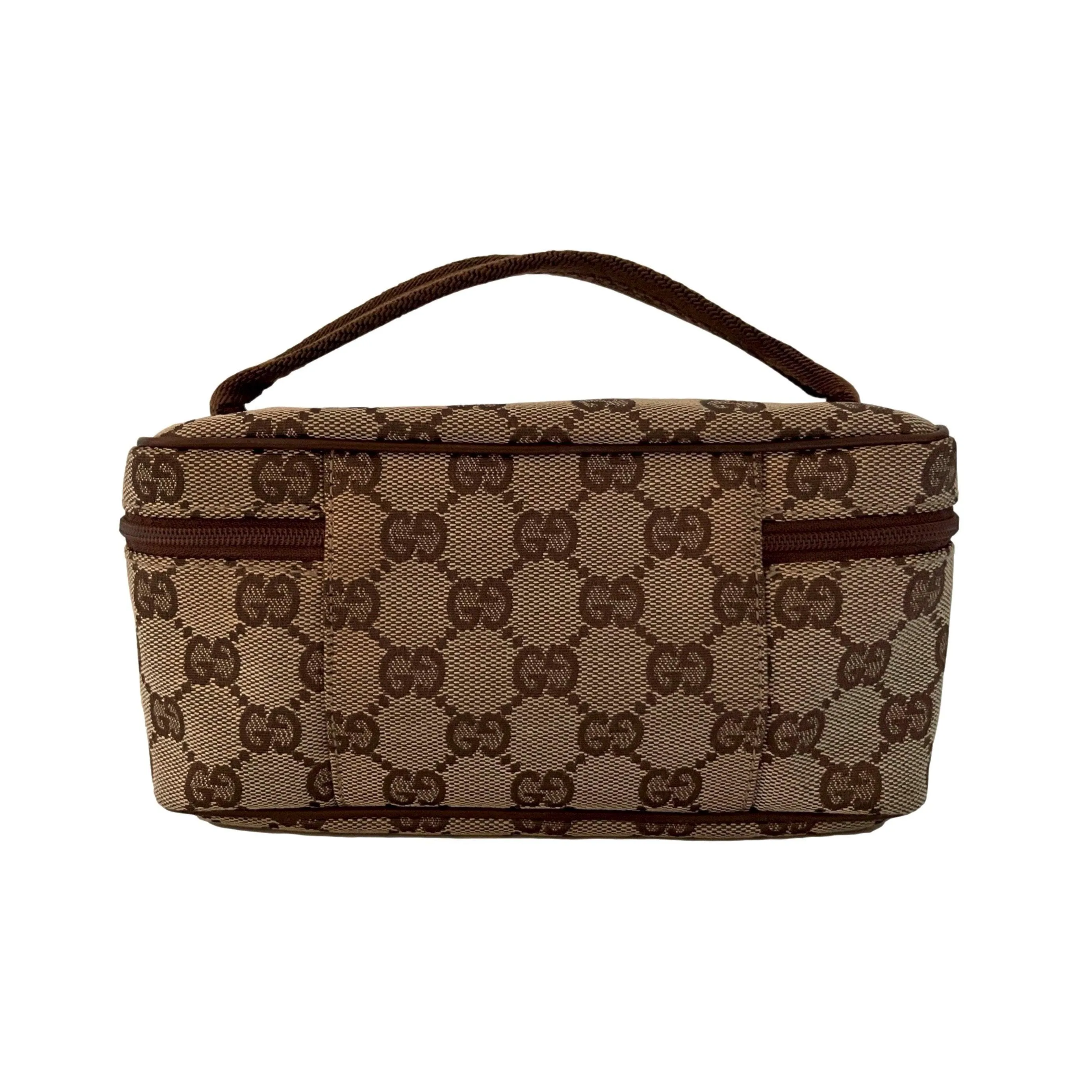 Gucci Brown Monogram Mini Vanity Bag
