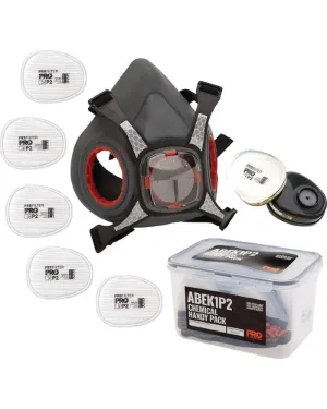 Half Face Respirator Chemical Handy Pack - Black
