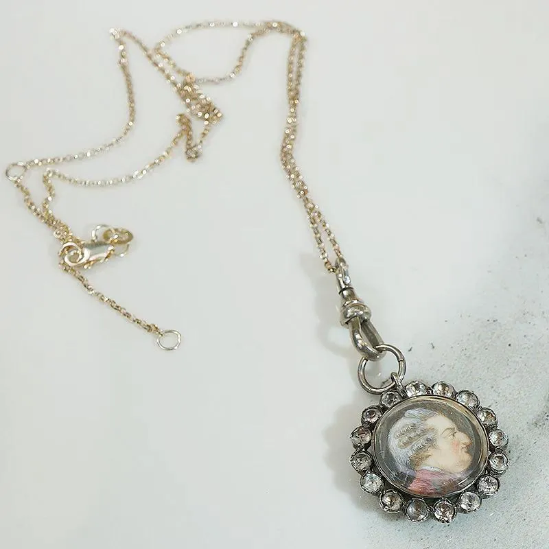 Hand Painted 18thc Miniature Locket Pendant