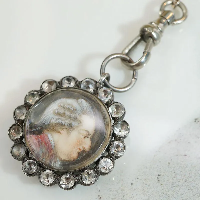 Hand Painted 18thc Miniature Locket Pendant