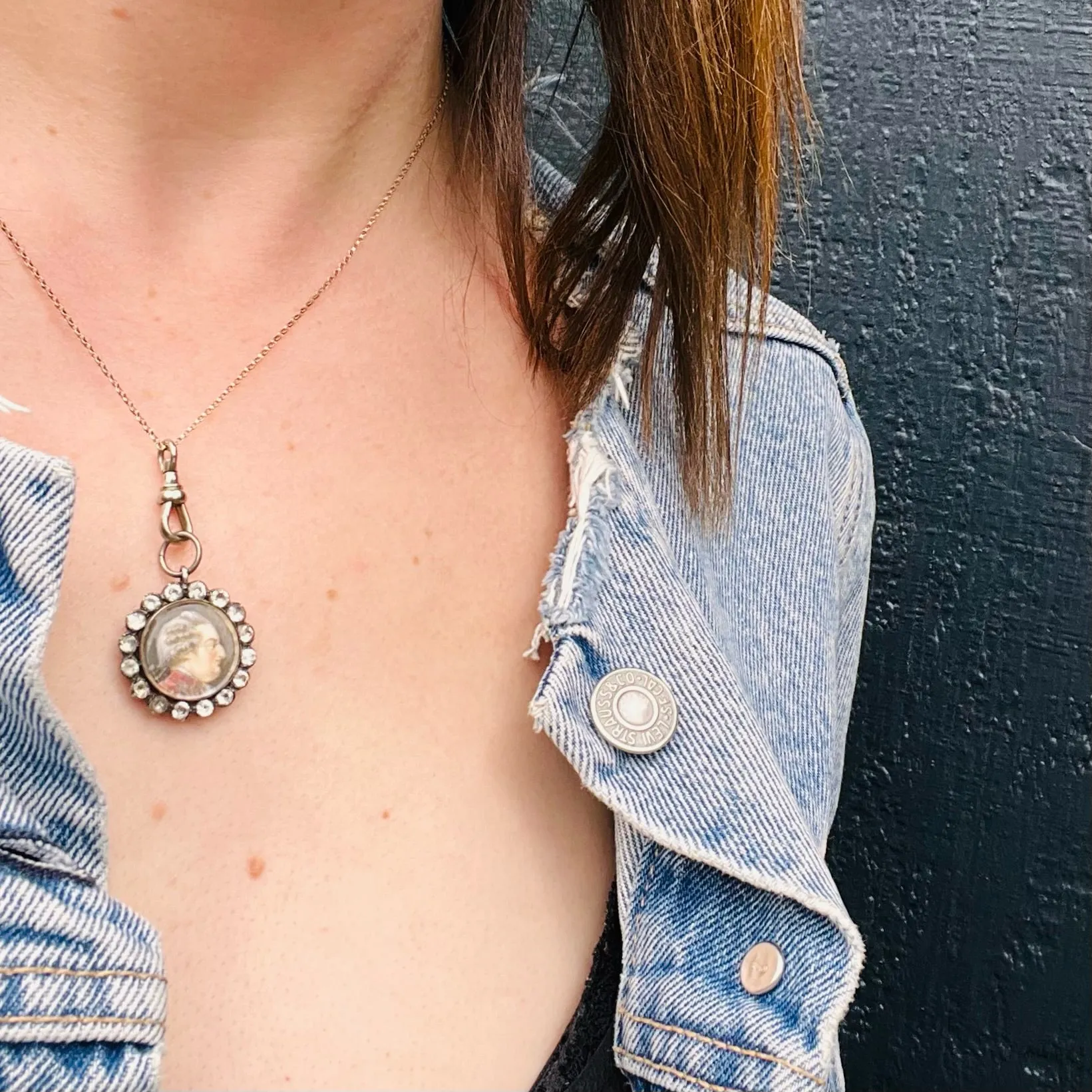 Hand Painted 18thc Miniature Locket Pendant