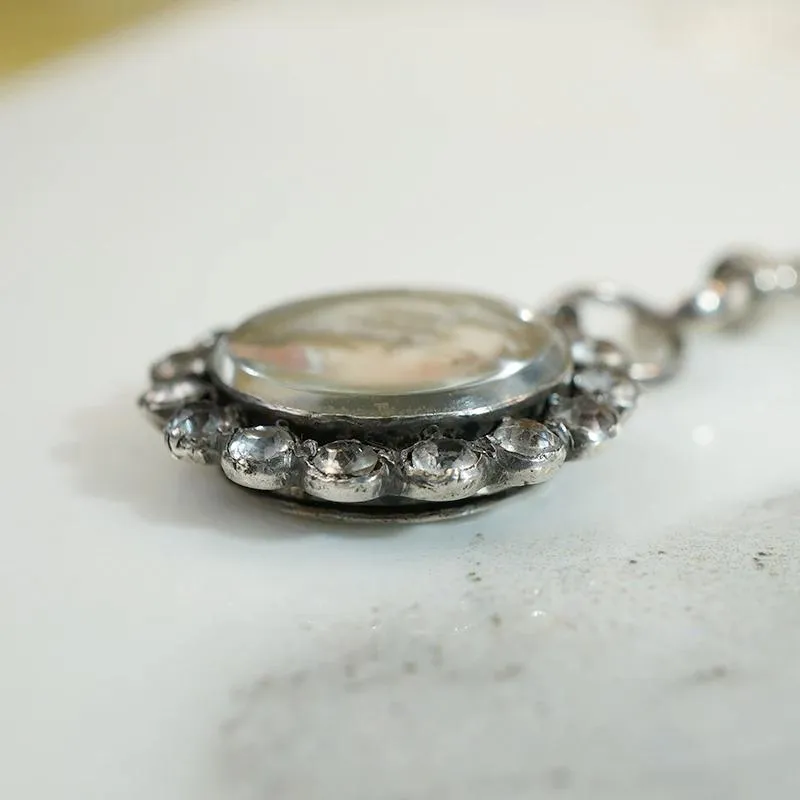 Hand Painted 18thc Miniature Locket Pendant