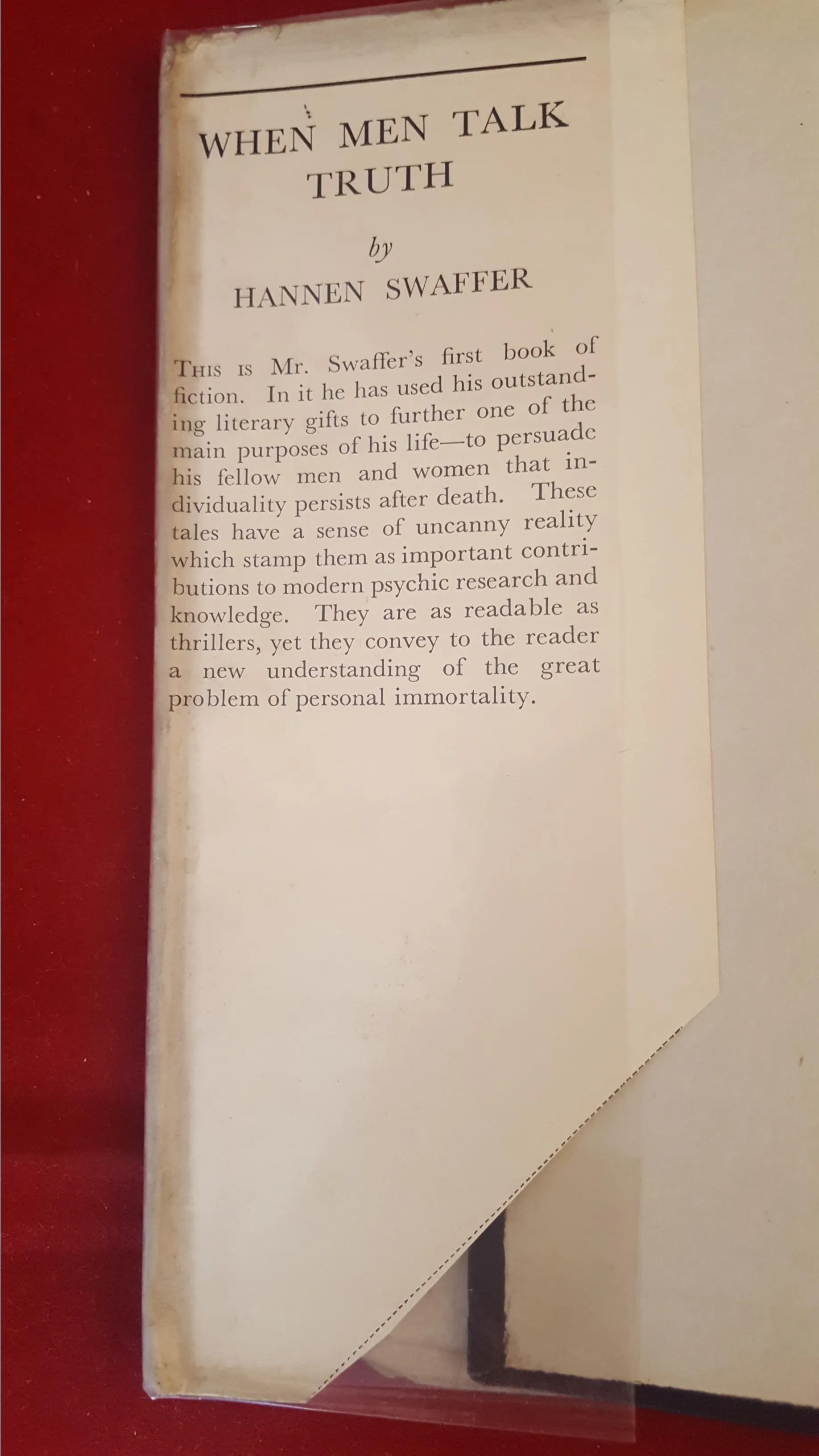Hannen Swaffer - When Men Talk Truth, Rich & Cowan, 1934, 1st