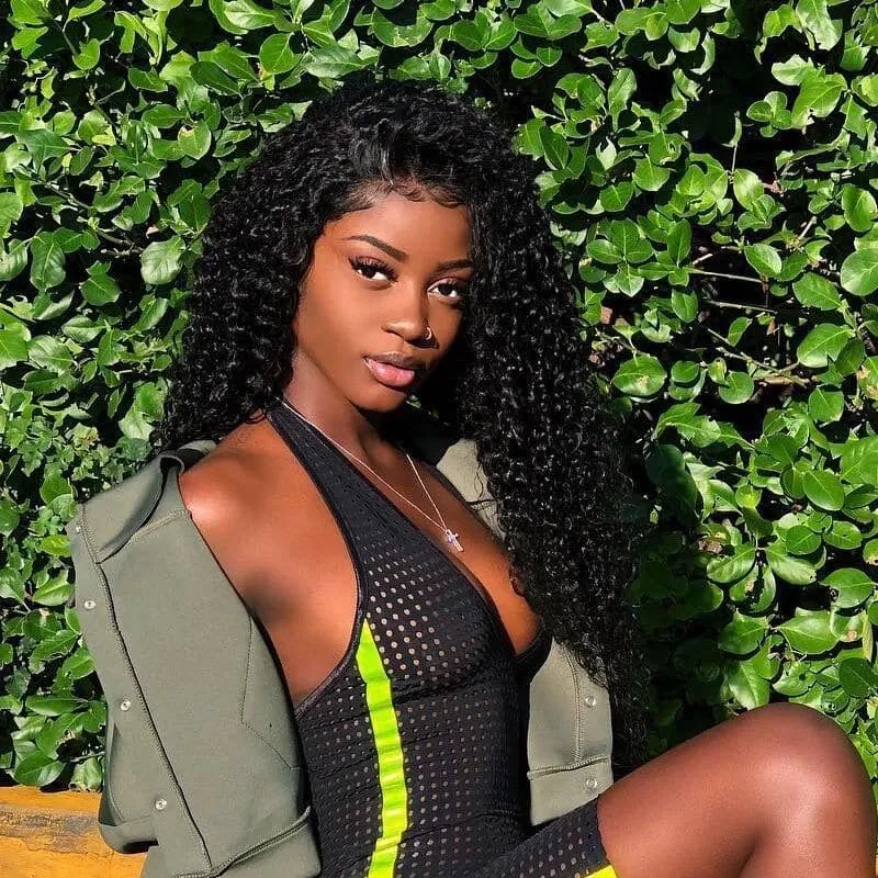 HD Lace Deep Curly Human Hair Full Lace Wig AAB10