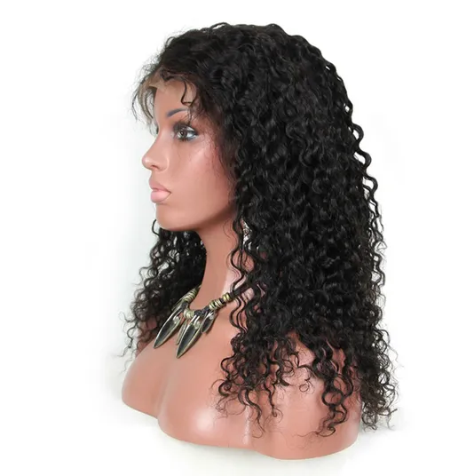HD Lace Deep Curly Human Hair Full Lace Wig AAB10