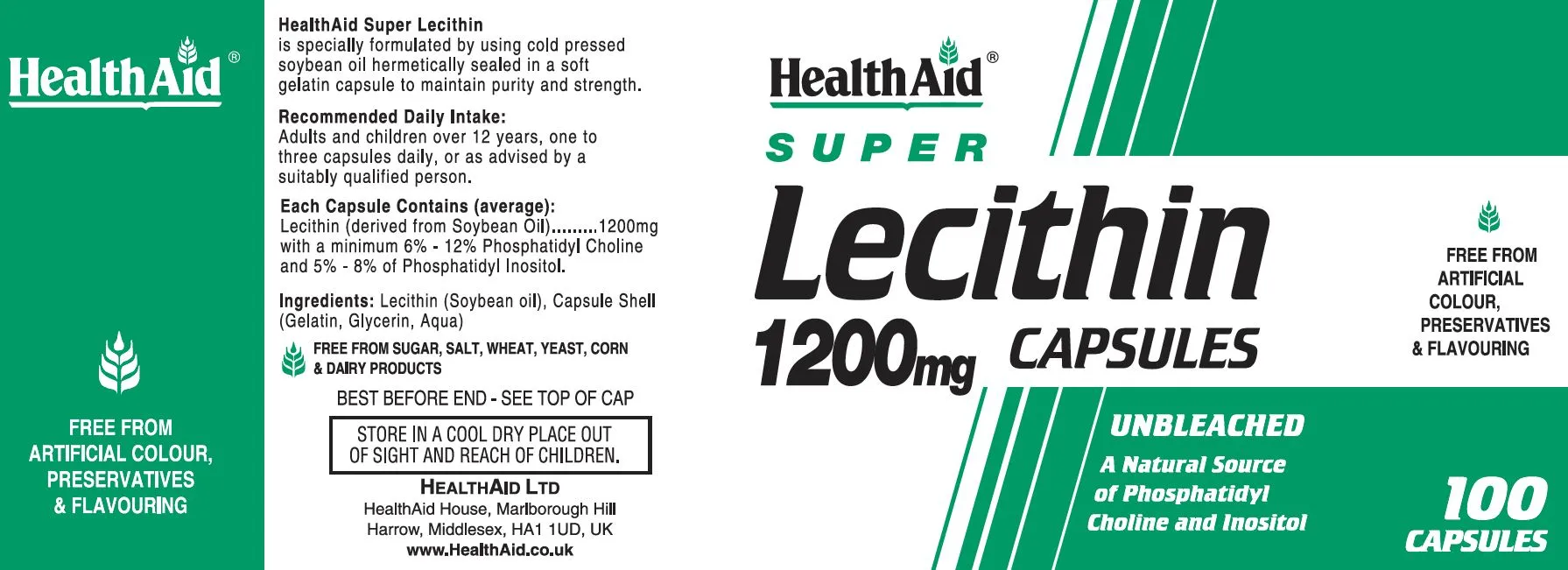Health Aid Lecithin 1200mg 100's