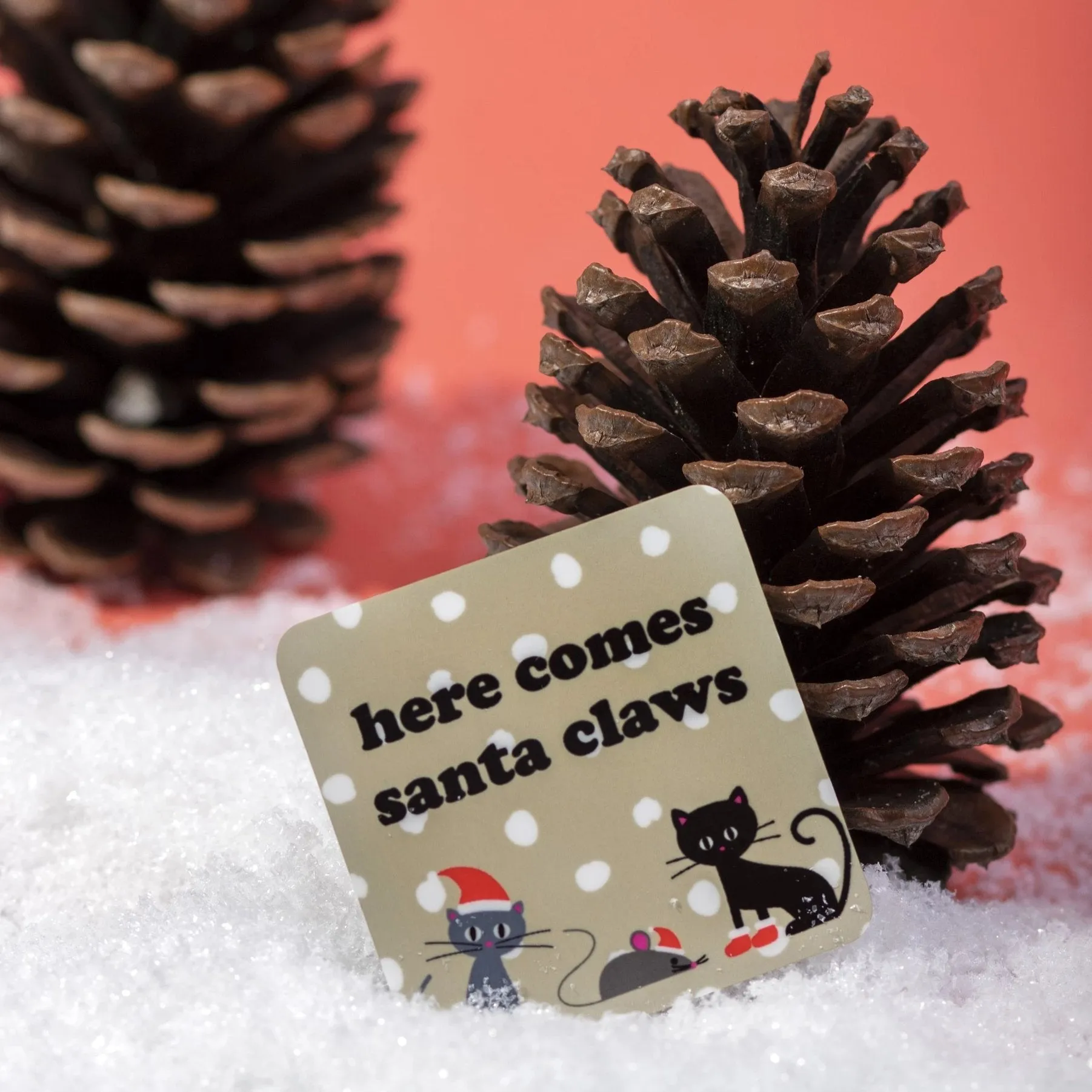 Here Comes Santa Claws Magnet (WS)