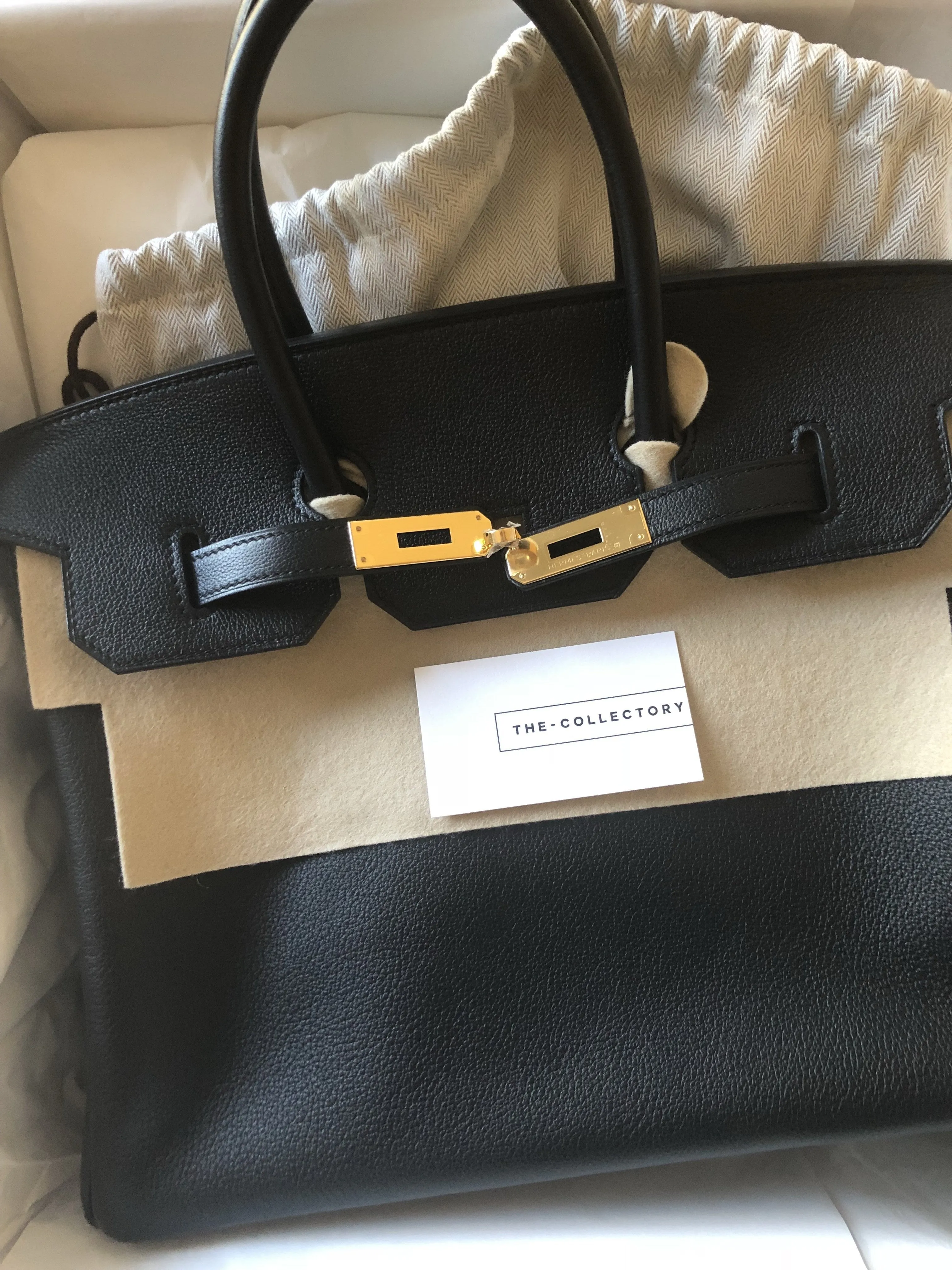 Hermès | Black Birkin with Gold Hardware | 35