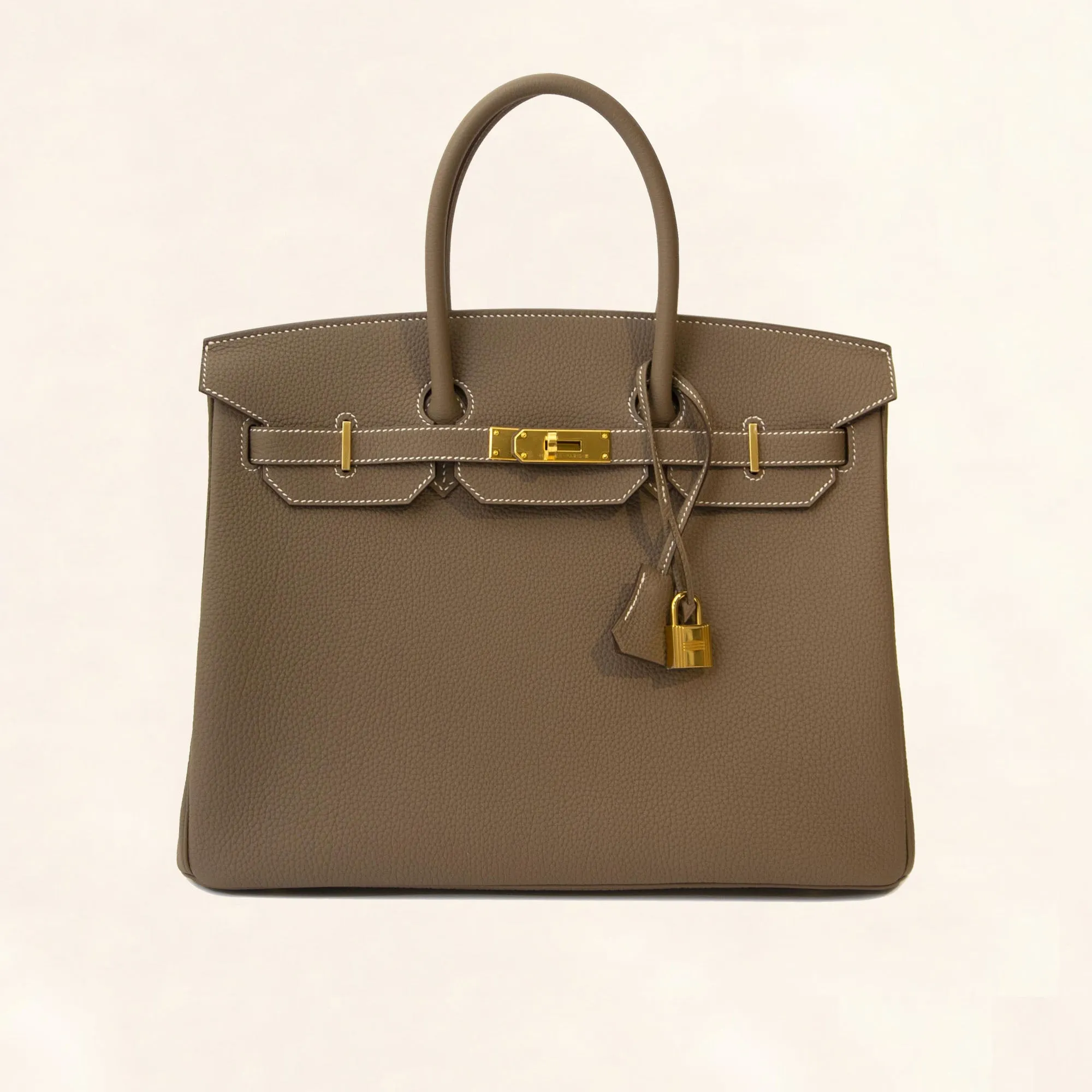 Hermès Etoupe Togo Birkin 35 with Gold Hardware