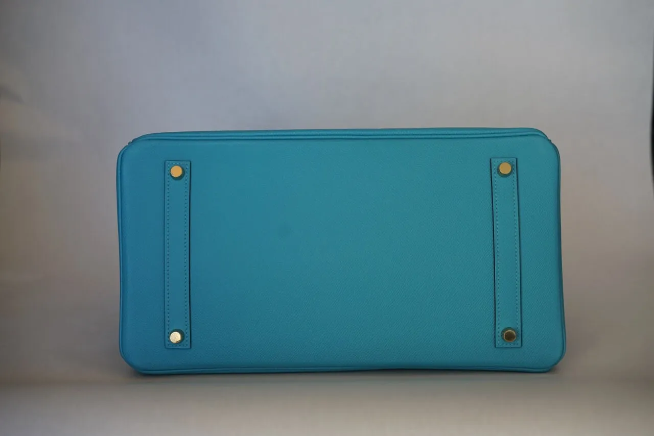 Hermès |Turquoise Birkin with Gold Hardware | 35