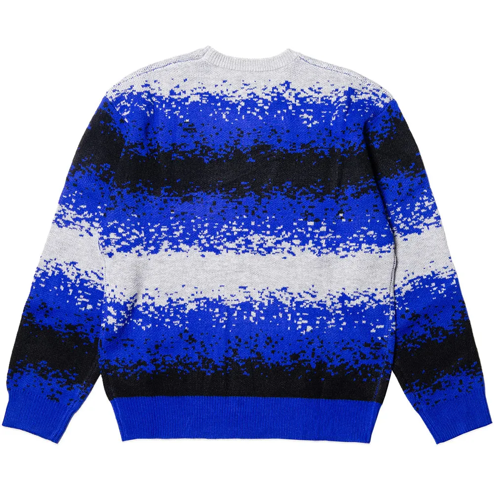 Hoddle Spray Distorted Knit Blue/Grey/Black