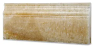 Honey Onyx Polished 5 X 12 Baseboard Trim Molding (Box of 5 pcs)