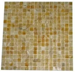 Honey Onyx Polished Mosaic Tiles 4x4 Sample of 5/8 x 5/8