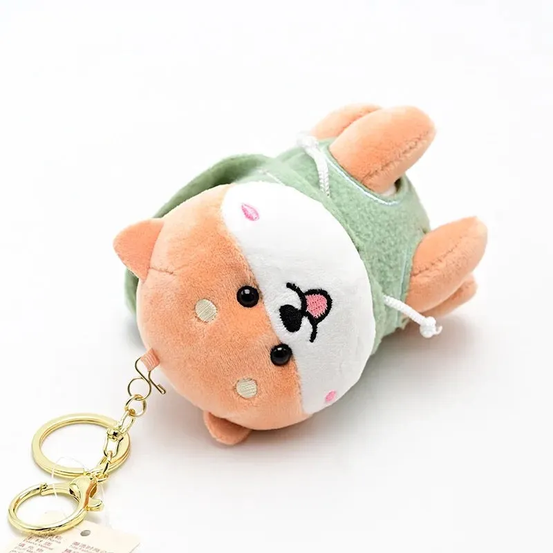Hoodie Dog Plush Keychain