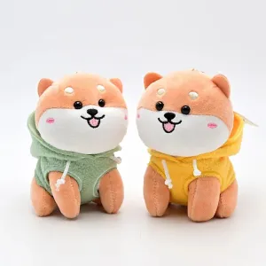 Hoodie Dog Plush Keychain