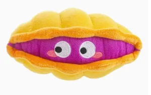 HugSmart Fuzzy Friendz Ocean Pals - Clam Dog Toy